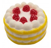 Искусственное лимонное пирожное для фотосъемки и декора, муляж пирожного 6,5 см