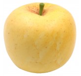Искусственное яблоко желтое для фотосъемки и декора, муляж фруктов 7 см