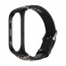 Кожаный браслет для Xiaomi Mi Band 4 с контрастным швом (Черный)