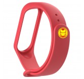 Силиконовый ремешок Железный Человек для Xiaomi Mi Band 4 (красный)