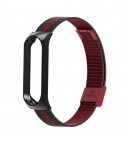 Стальной сетчатый браслет для Xiaomi Mi Band 4 (Черно-красный)