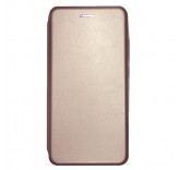 Кожаный чехол-книжка для Xiaomi Mi A2 Lite (Розовое золото)