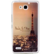 Силиконовый чехол-бампер для Huawei Honor 3X (Париж)