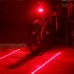 Велосипедный фонарь зеленый с красным лазером